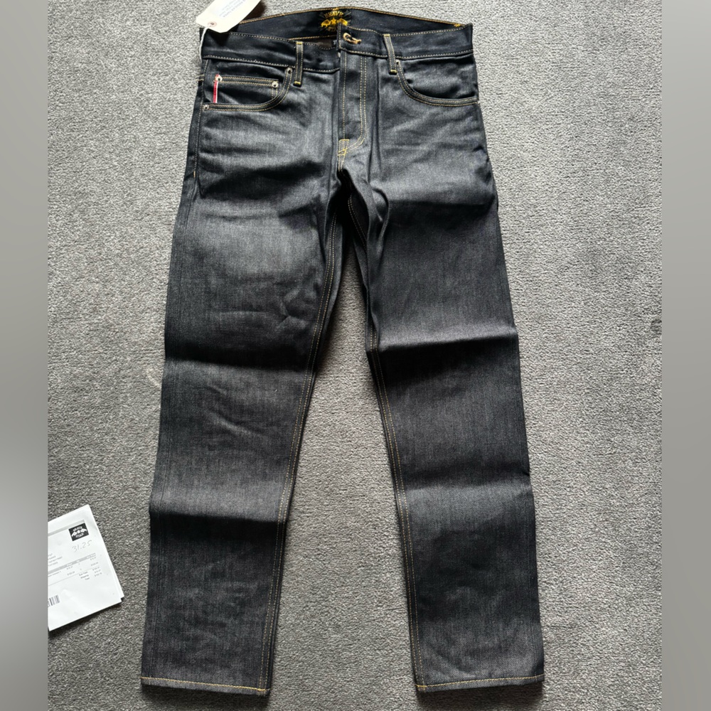 Brave Star regular taper 14oz ‘Bison’ Japan Selevedge Denim - 31x30 hemmed - Picture 1 of 4